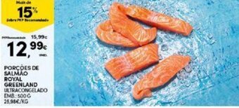 Continente PORÇÕES DE SALMÃO ROYAL GREENLAND ULTRACONGELADO promoção