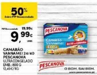Continente CAMARÃO VANNAMEI 24/40 PESCANOVA ULTRACONGELADO EMB.:800 G promoção