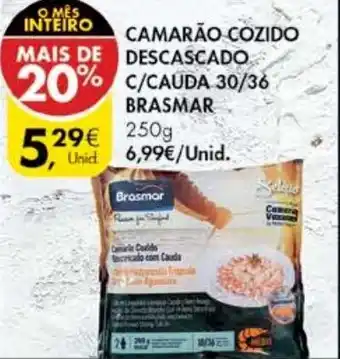 Camarão Cozido Descascado C/Cauda 30/36 Brasmar 250g