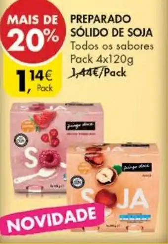 Pingo Doce Preparado Sólido de Soja 4x120g promoção