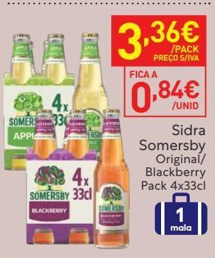 Recheio Sidra somersby promoção