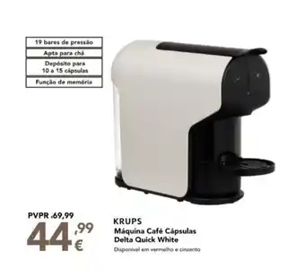 Radio Popular KRUPS Máquina Café Cápsulas Delta Quick White promoção