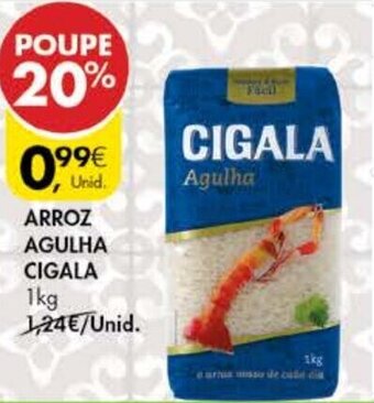 Pingo Doce Arroz Agulha Cigala 1kg promoção