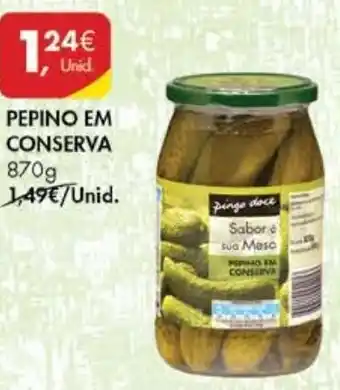 Pingo Doce Pepino em Conserva 870g promoção