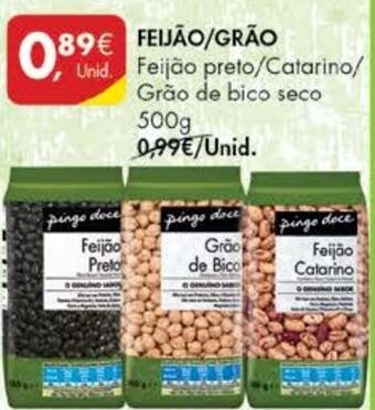 Pingo Doce Feijão/ Grão 500g promoção