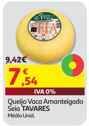 Auchan Queijo vaca tavares amanteigado seia médio un promoção