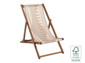 Auchan Cadeira descanso garden star madeira fsc taupe promoção