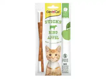 Auchan Snack para gato gimcat sticks vaca&maçã 3un promoção