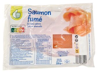 Auchan Salmão polegar fumado 200 gr promoção