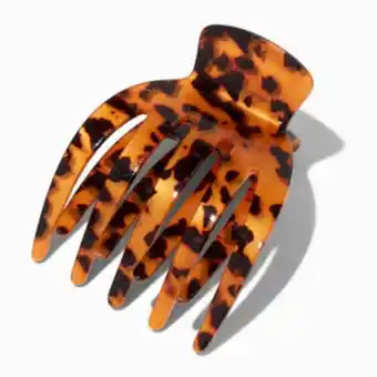 Claire's Tortoiseshell yoga hair claw - brown promoção