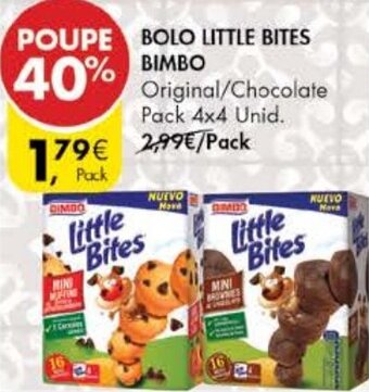Pingo Doce Bolo Little Bites Bimbo 4x4 Unid promoção