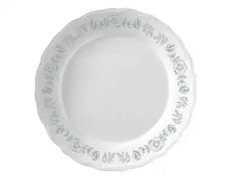 Auchan Prato raso porcelana actuel branco flowers 26cm promoção