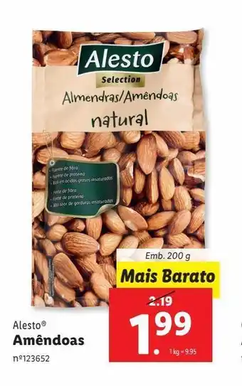 Lidl Amêndoas alesto promoção
