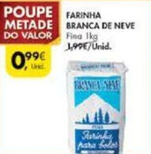Pingo Doce FARINHA BRANCA DE NEVE Fina 1kg promoção