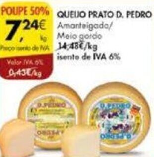 Pingo Doce Queijo Prato D. Pedro promoção