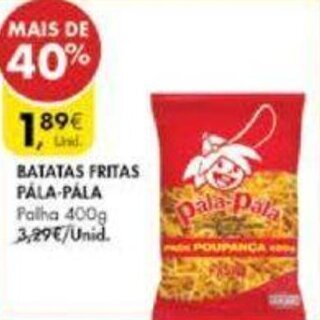 Pingo Doce BATATAS FRITAS PALA-PALA Palha 400g promoção