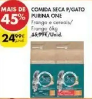 Pingo Doce COMIDA SECA P/GATO PURINA ONE 6kg promoção