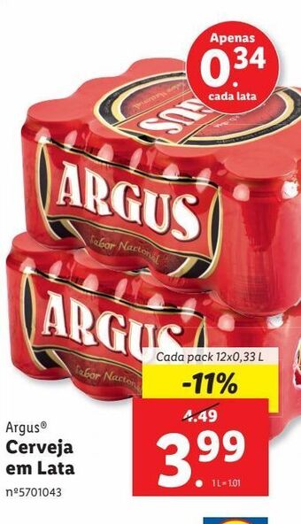 Lidl Cerveja argus promoção