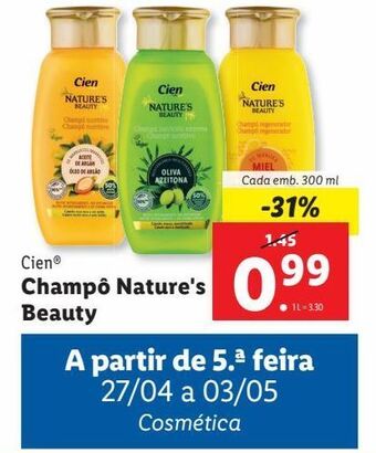 Lidl Shampoo cien promoção