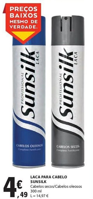 E.Leclerc LACA PARA CABELO SUNSILK 300ml promoção