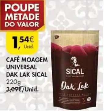 Pingo Doce Café Moagem Universal Dak Lak Sical 220g promoção