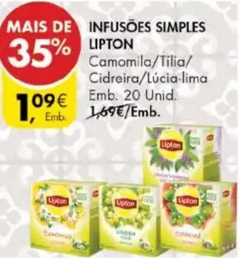 Pingo Doce Infusões Simples Lipton 20 Unid promoção