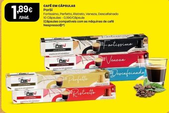 Intermarché Cápsulas de café porsi promoção