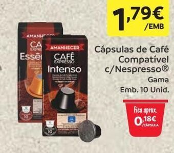 Cápsulas de café amanhecer