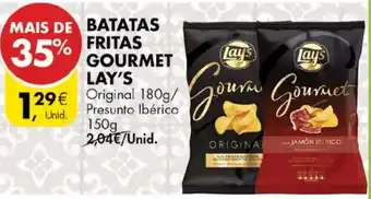 Pingo Doce Batatas Fritas Gourmet Lay's 180g /150g promoção