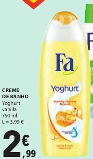 E.Leclerc CREME DE BANHO Yoghurt vanilla 750ml promoção