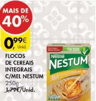 Pingo Doce Flocos de Cereais Integrais C/Mel Nestum 250g promoção