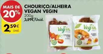 Pingo Doce Chouriço/Alheira Vegan Vegin 200g promoção