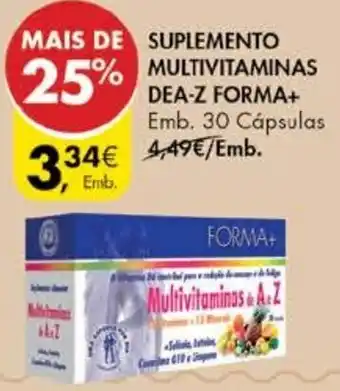 Pingo Doce Suplemento Multivitaminas Dea-Z Forma+ 30 Cápsulas promoção