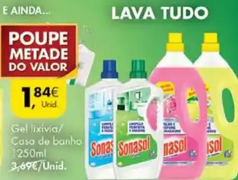 Pingo Doce Sonasol Gel Lixivia/Casa de Banho 1250ml promoção