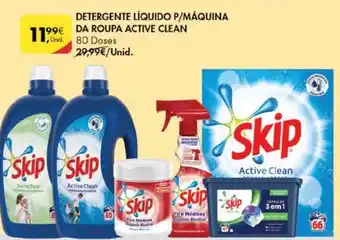 Pingo Doce Detergente Líquido P/Máquina da Roupa Active Clean 80 Doses promoção