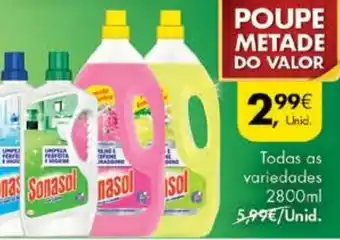 Pingo Doce Sonasol Todas as Variedades 2800ml promoção