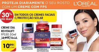 Pingo Doce Creme Dia Revitalift 50ml promoção
