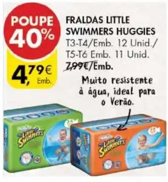Pingo Doce Fraldas Little Swimmers Huggies promoção