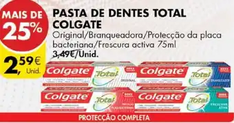 Pingo Doce Pasta de Dentes Total 75ml promoção
