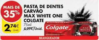 Pingo Doce Pasta de Dntes Carvão Max White One Colgate 75ml promoção