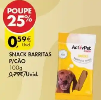 Pingo Doce Snack Barritas P/Cão 100g promoção