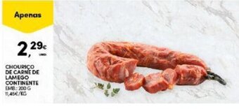 Continente CHOURIÇO DE CARNE DE LAMEGO CONTINENTE EMB: 200 G promoção