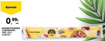 Continente MASSA FOLHADA CONTINENTE EMB: 230 G promoção