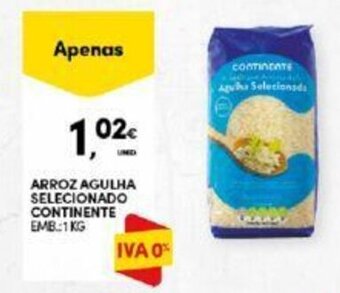 Continente ARROZ AGULHA SELECIONADO CONTINENTE EMB:1 KG promoção