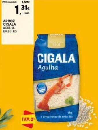 Continente ARROZ CIGALA AGULHA EMB:1KG promoção