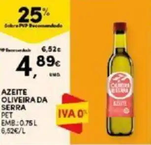 Continente AZEITE OLIVEIRA DA SERRA PET Emb: 0.75l promoção
