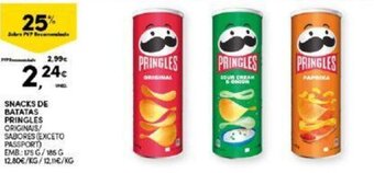 Continente SNACKS DE BATATAS PRINGLES promoção