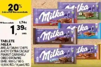 Continente TABLETE MILKA 100G/90G promoção