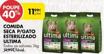 Pingo Doce Comida Seca P/Gato Estetilizado Ultima 3kg promoção