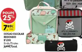Pingo Doce Estojo Escolar Redondo B'log promoção